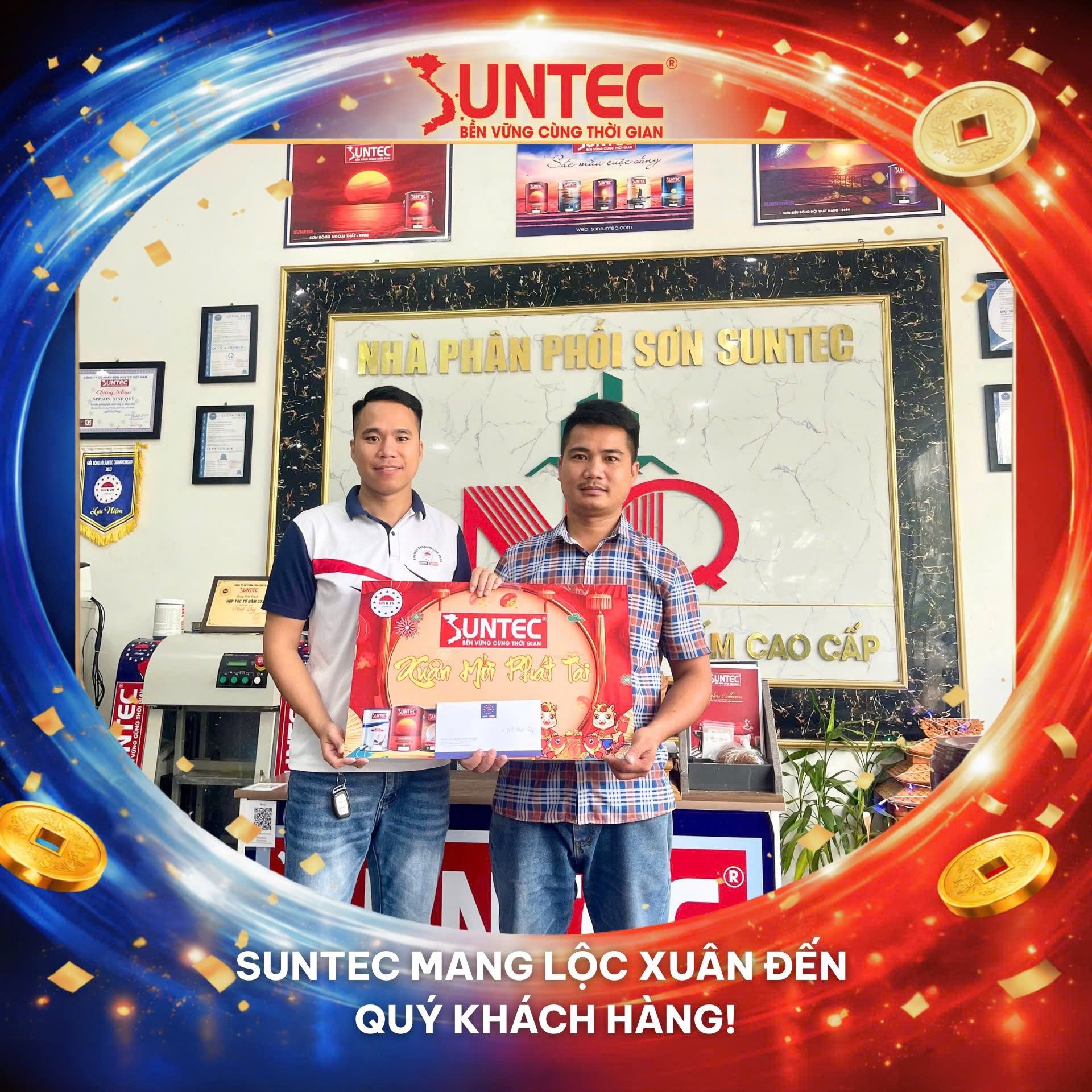 Suntec trao lì xì tại nhà phân phối